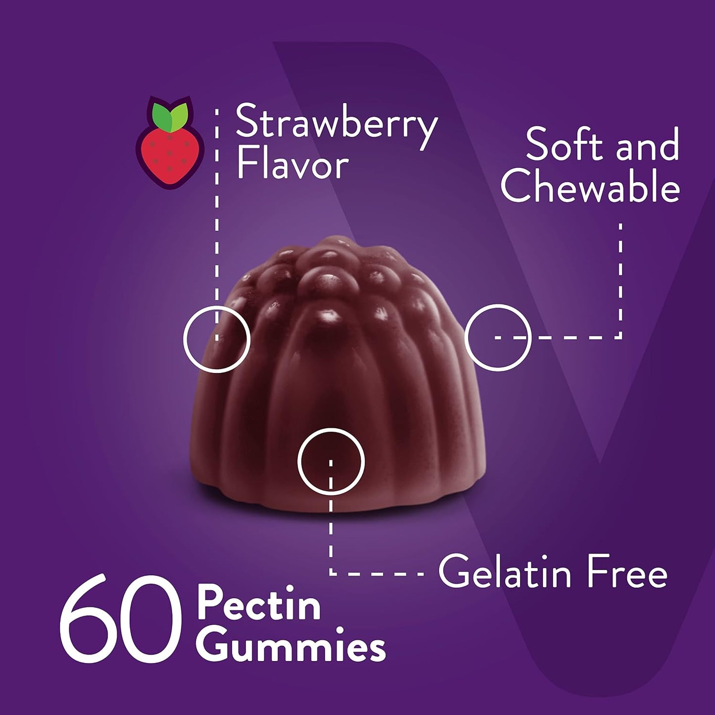 Viteey Moringa Gummies - 4000mg [from 400mg 10:1 Extract] - Strawberry Flavour - 60 Count - görsel 3