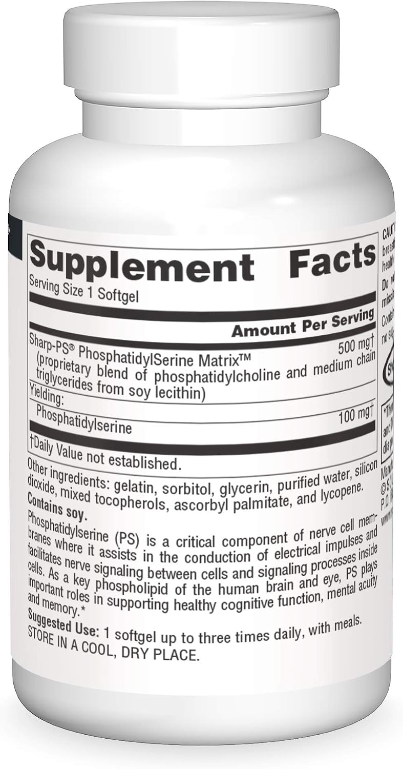 Source Naturals Phosphatidylserine Matrix 500 mg – 30 Softgels - görsel 3