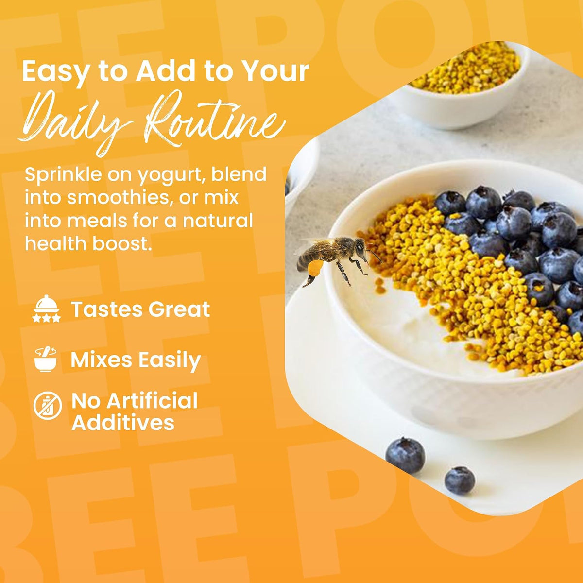 HONEYBEEZONE Raw Bee Pollen Granules 148g – 100% Natural Superfood - görsel 5