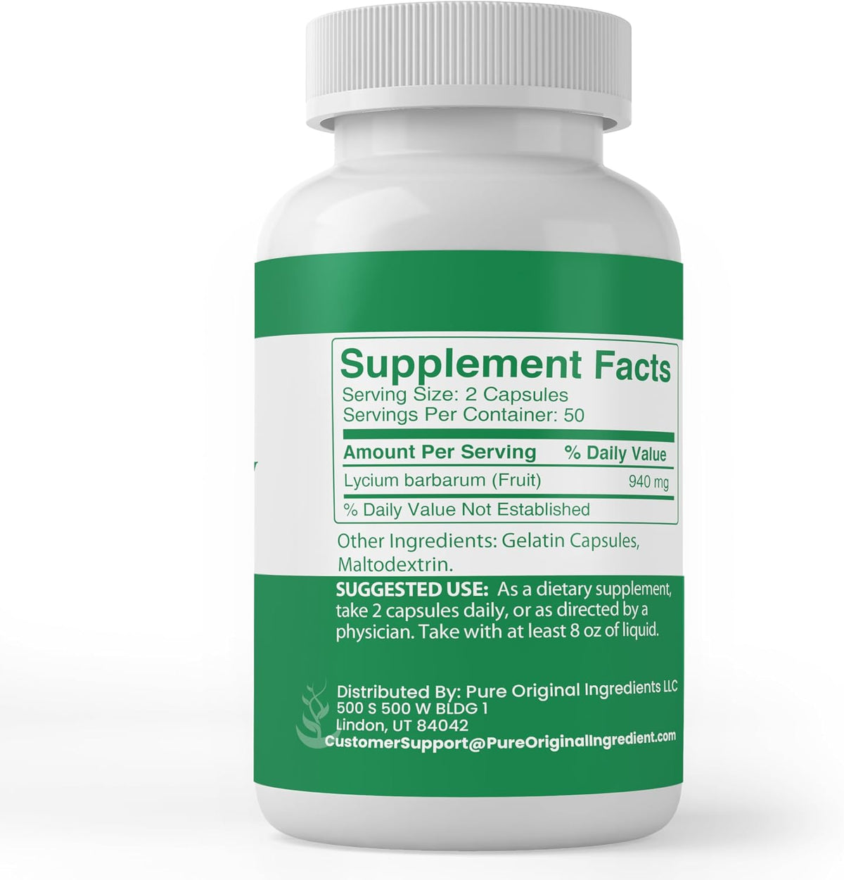 Pure Original Ingredients Goji Berry Capsules (100 Capsules) - görsel 2