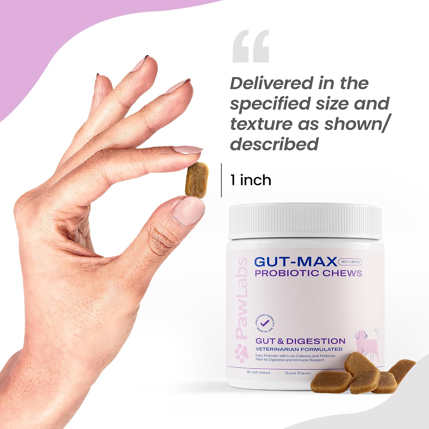 Gut Max Probiotic Chews for Dogs - Duck Flavour (90 Soft Chews) - görsel 6