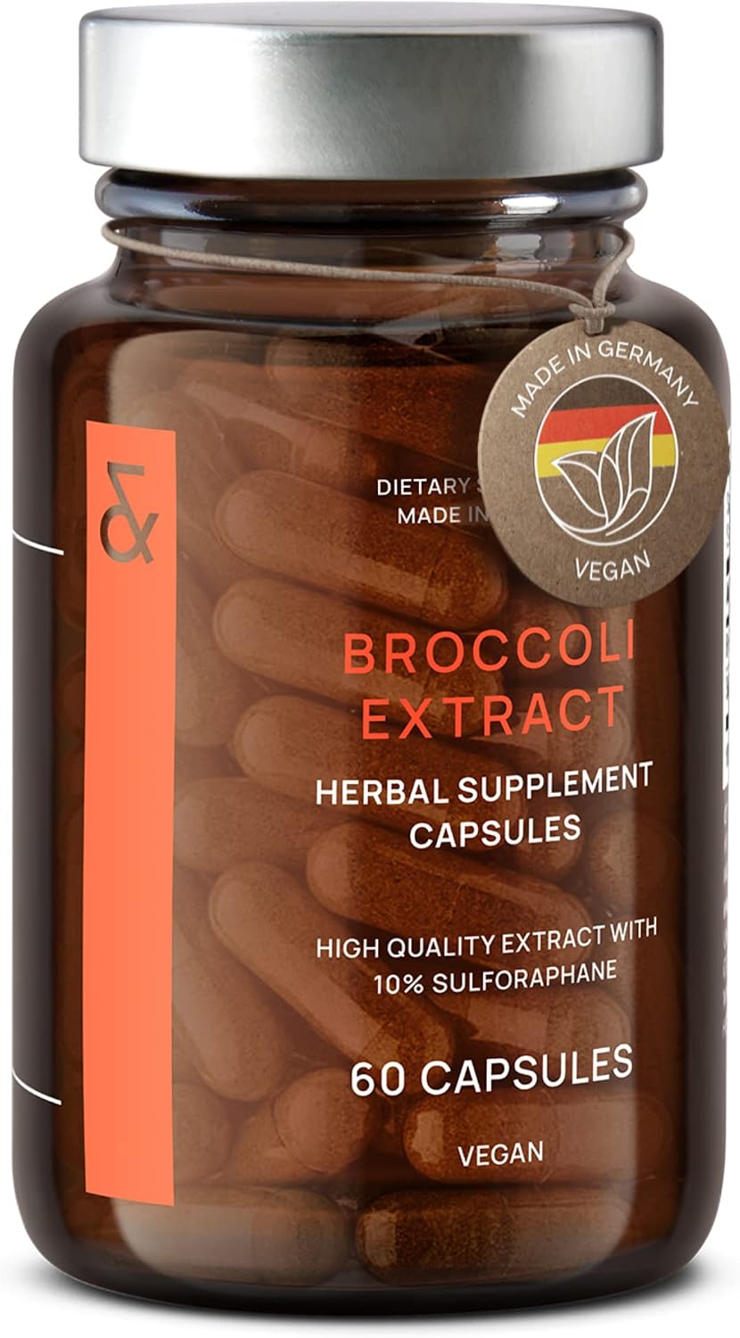 Broccoli Sprout Extract Capsules – Premium Sulforaphane Supplement, 100mg per Serving, 60 Capsules - görsel 1