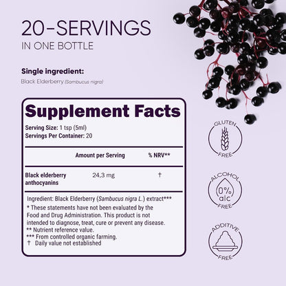 Jungle Powders Organic Elderberry Syrup - 100 ml