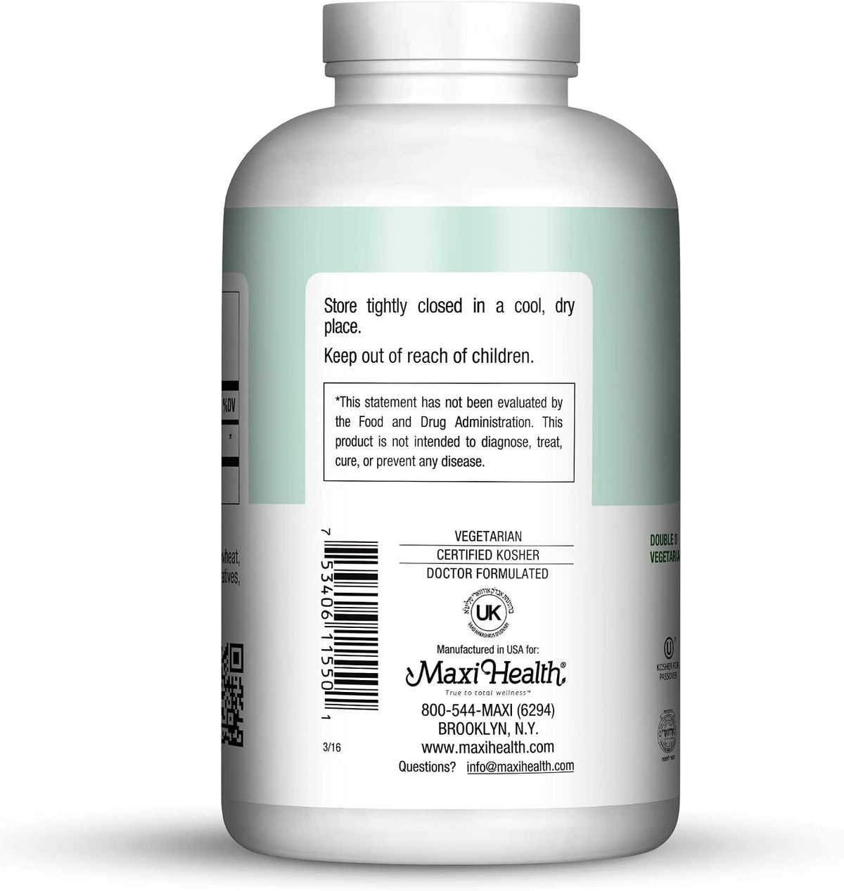Maxi Health Empty "00" Capsules - 500 Count, Vegetarian, Kosher - görsel 3