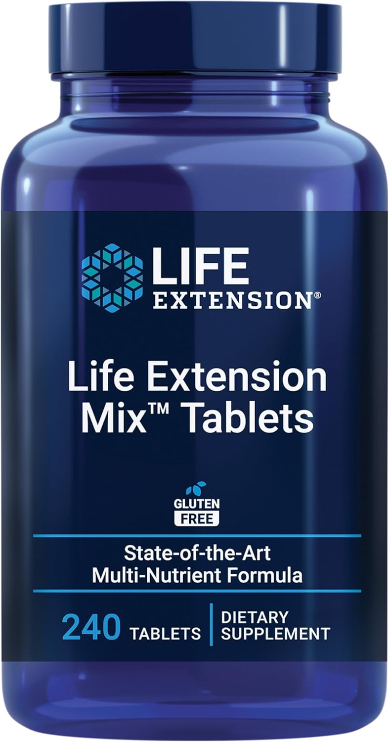 Life Extension Mix Tablets, High-Potency Multivitamin & Mineral with Fruit and Vegetable Extracts - görsel 1