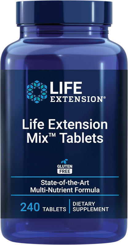 Life Extension Mix Tablets, High-Potency Multivitamin & Mineral with Fruit and Vegetable Extracts