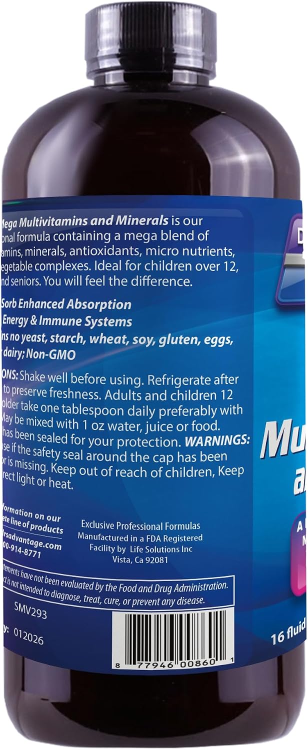 Liquid Mega MultiVitamins & Minerals - 473 ml - görsel 6
