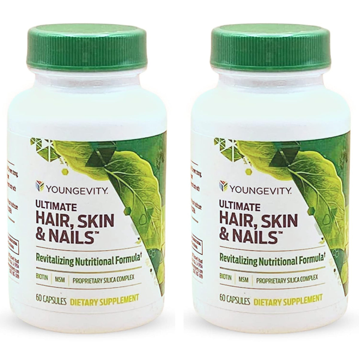Youngevity Ultimate Hair, Skin and Nails - Biotin 2000 mcg with Essential CoFactors - 2 Pack - görsel 1