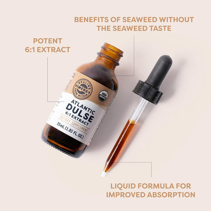Vimergy USDA Organic Atlantic Dulse Liquid – Antioxidant Support – Supports Free Radical Protection – Vegan, Gluten-Free – 55 Servings (55 mL)