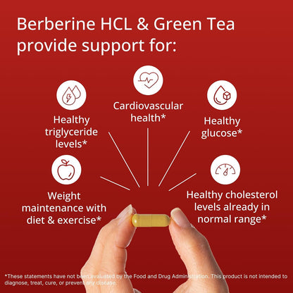 Metagenics Berberine GT - Berberine Supplement 500 mg – Supports Cardiovascular Health & Carbohydrate Metabolism – 60 Capsules