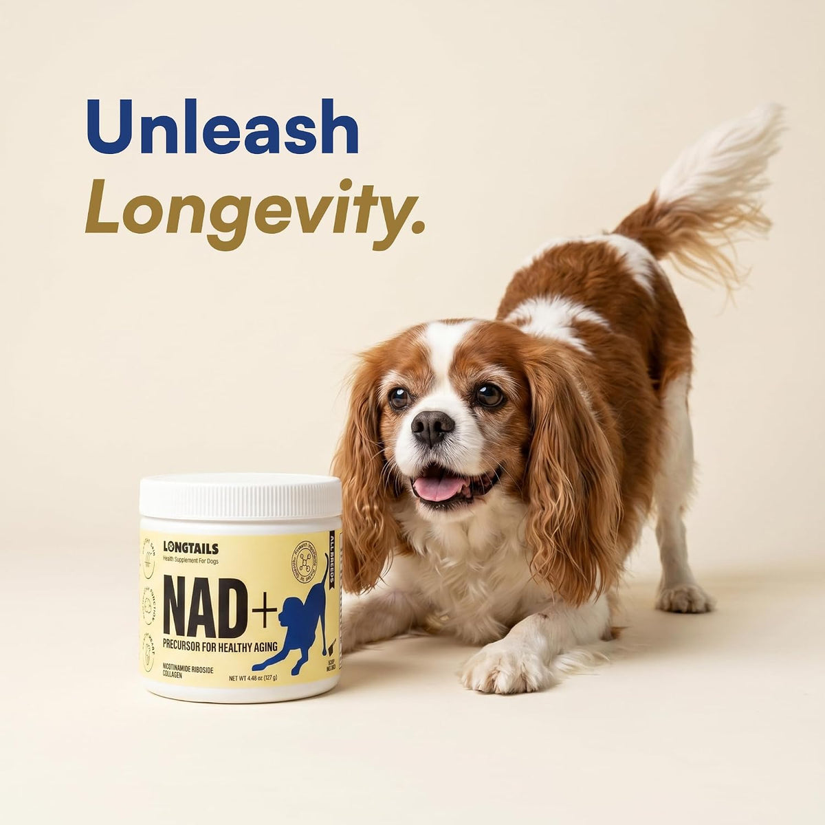 NAD+ Senior Dog Supplement - NMN Alternative, 200mg NR Powder with Collagen & Whole Foods - görsel 9
