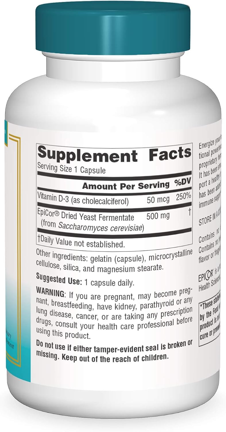 Source Naturals Wellness EpiCor with Vitamin D3 - 120 Capsules - görsel 3