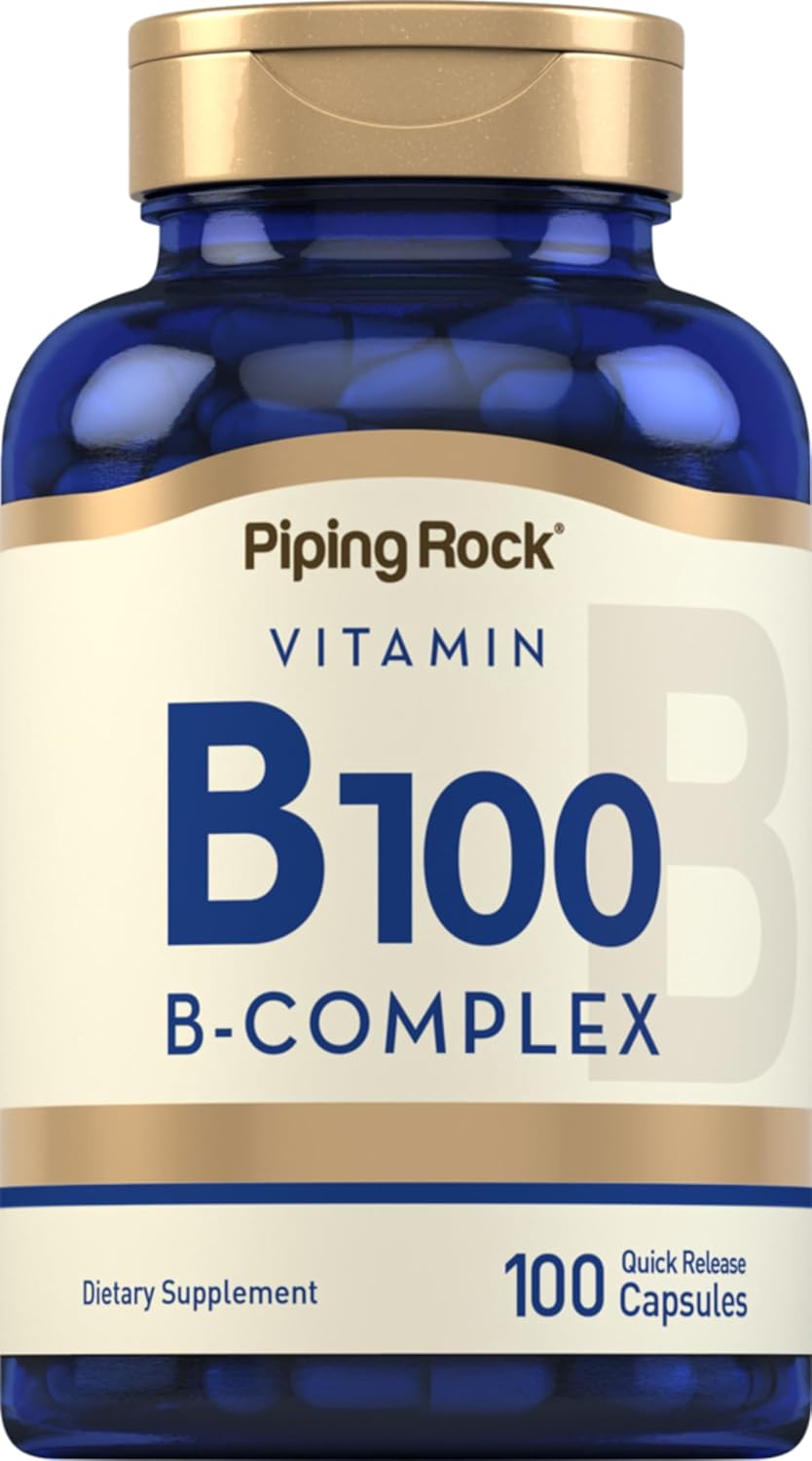 Piping Rock Vitamin B100 Complex, 100 Capsules - görsel 1