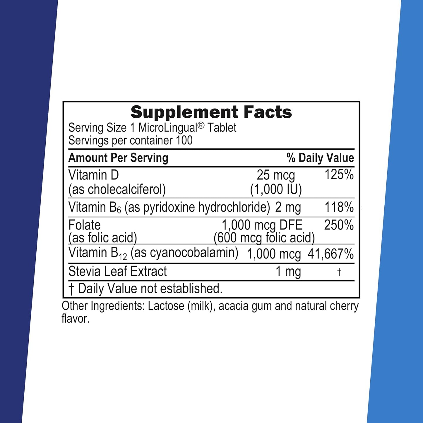 Superior Source No Shot Vitamin B-12 Cyanocobalamin 1000 mcg with B-6, Folic Acid & Vitamin D-3 - 100 Sublingual Tablets - görsel 2