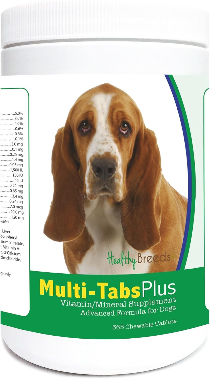 Healthy Breeds Basset Hound Multi-Tabs Plus Chewable Tablets 365 Count - görsel 1