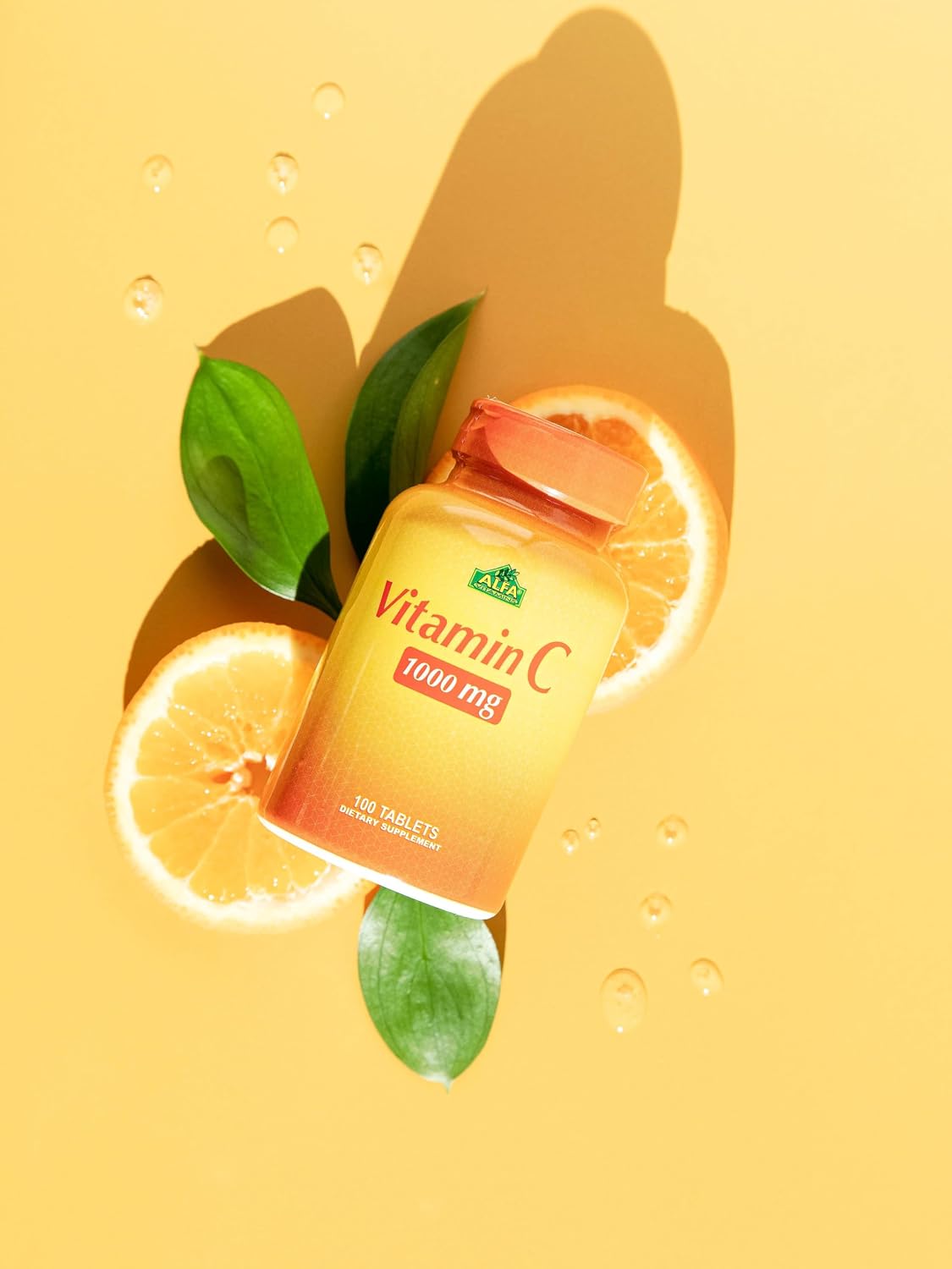 ALFA VITAMINS Vitamin C 1000mg Tablets – Antioxidant for Immune Support and Healthy Skin, Promotes Collagen Formation, Food Supplement for Daily Wellness, 100 Tablets (Pack of 2) - görsel 4