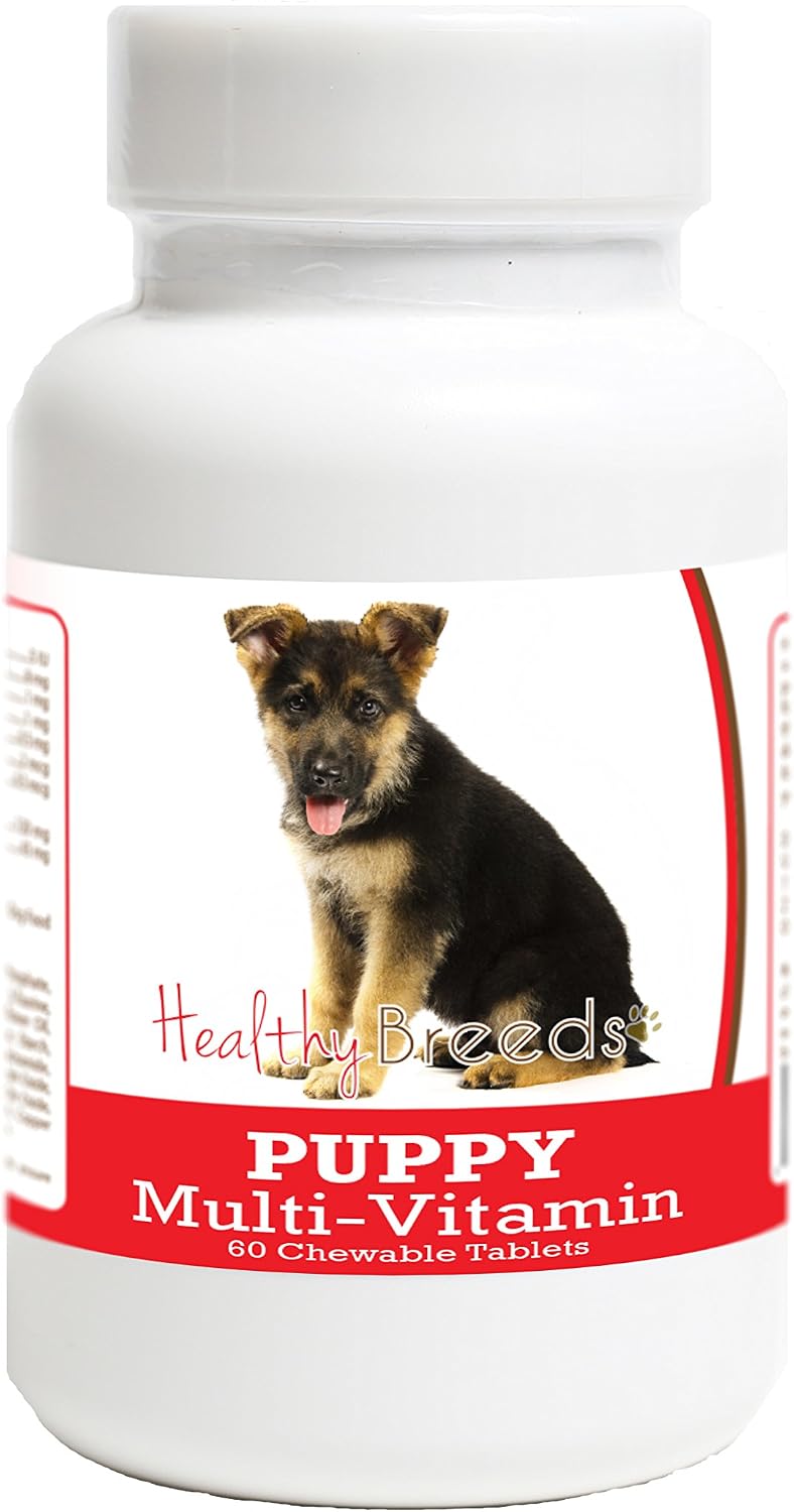 Healthy Breeds German Shepherd Puppy Multivitamin Tablets 60 Count - görsel 1