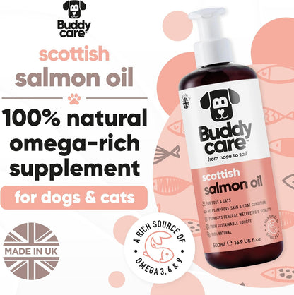 Buddycare Scottish Salmon Oil for Dogs and – Supports Immune Function: Essential fatty acids play a role in – Image 2