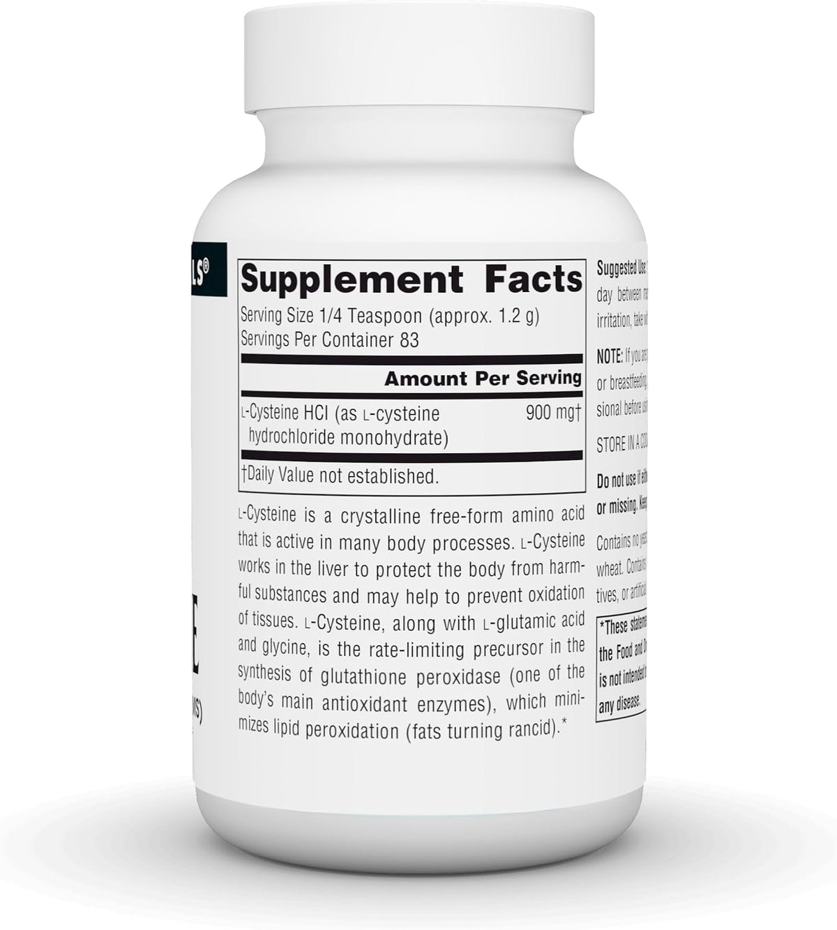 Source Naturals L-Cysteine Free-Form Powder - 100 Grams - görsel 2