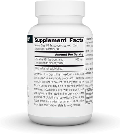 Source Naturals L-Cysteine Free-Form Powder - 100 Grams