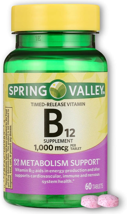 Vitamin B12 1000mcg Timed Release Tablets, 60 Tablets