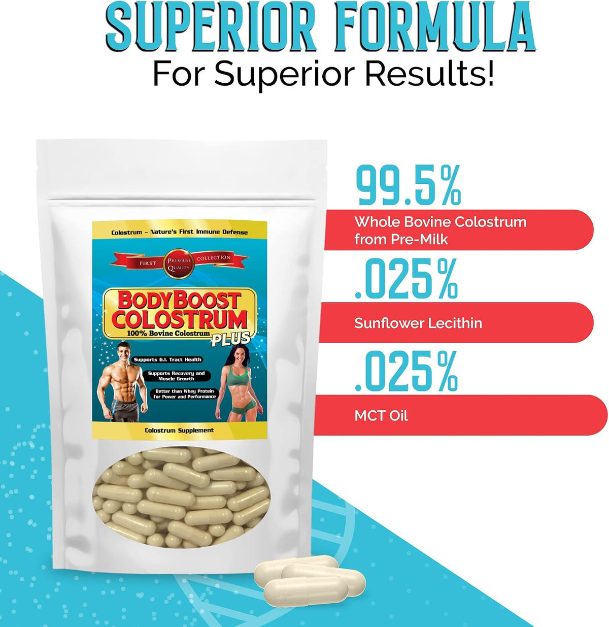 BodyBoost Bovine Colostrum Capsules - 720 Capsules - görsel 4