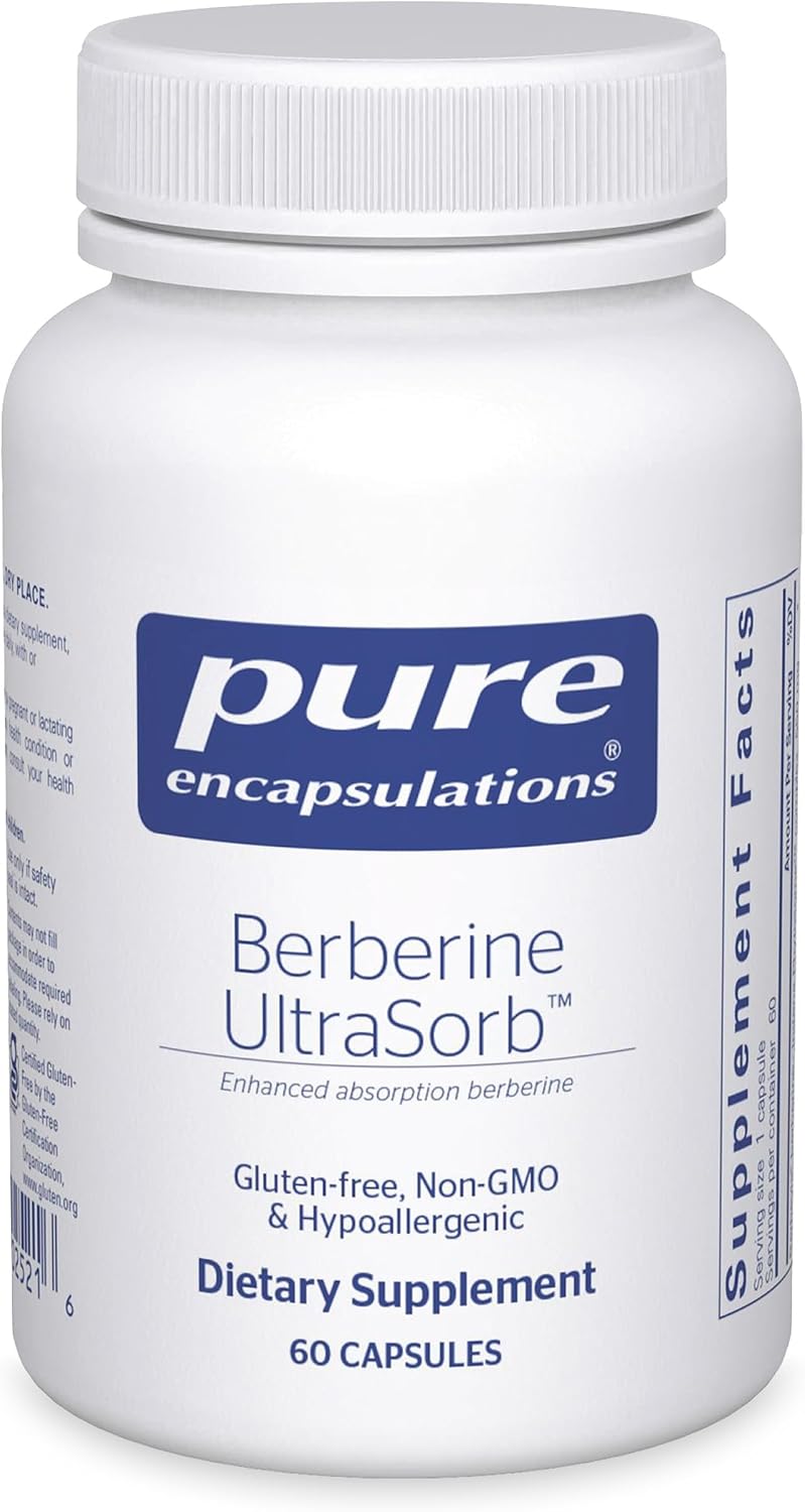 Pure Encapsulations Berberine UltraSorb - Enhanced Absorption Berberine Phytosome 550 mg - 60 Capsules - görsel 1