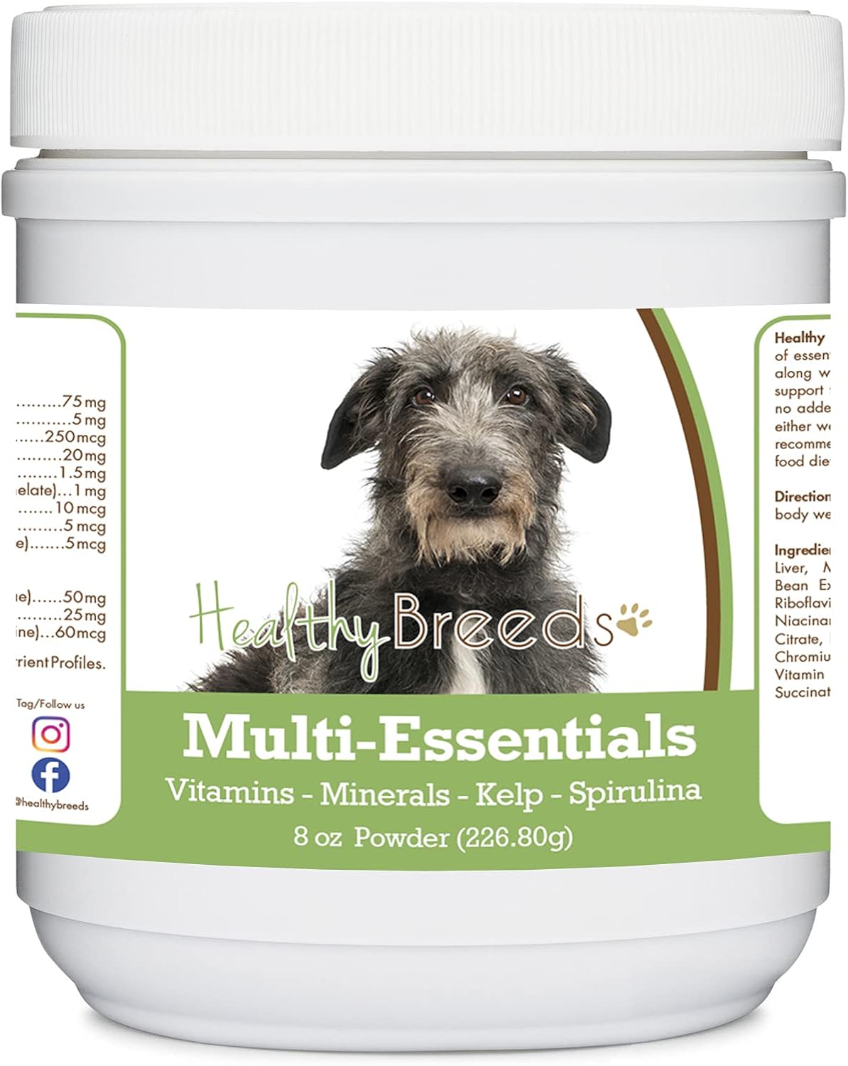 Healthy Breeds Scottish Deerhound Multi-Essentials Powder for Dogs - an Ideal Supplement of Vitamins, Minerals & Antioxidants for Your Dog - 227 g - görsel 1