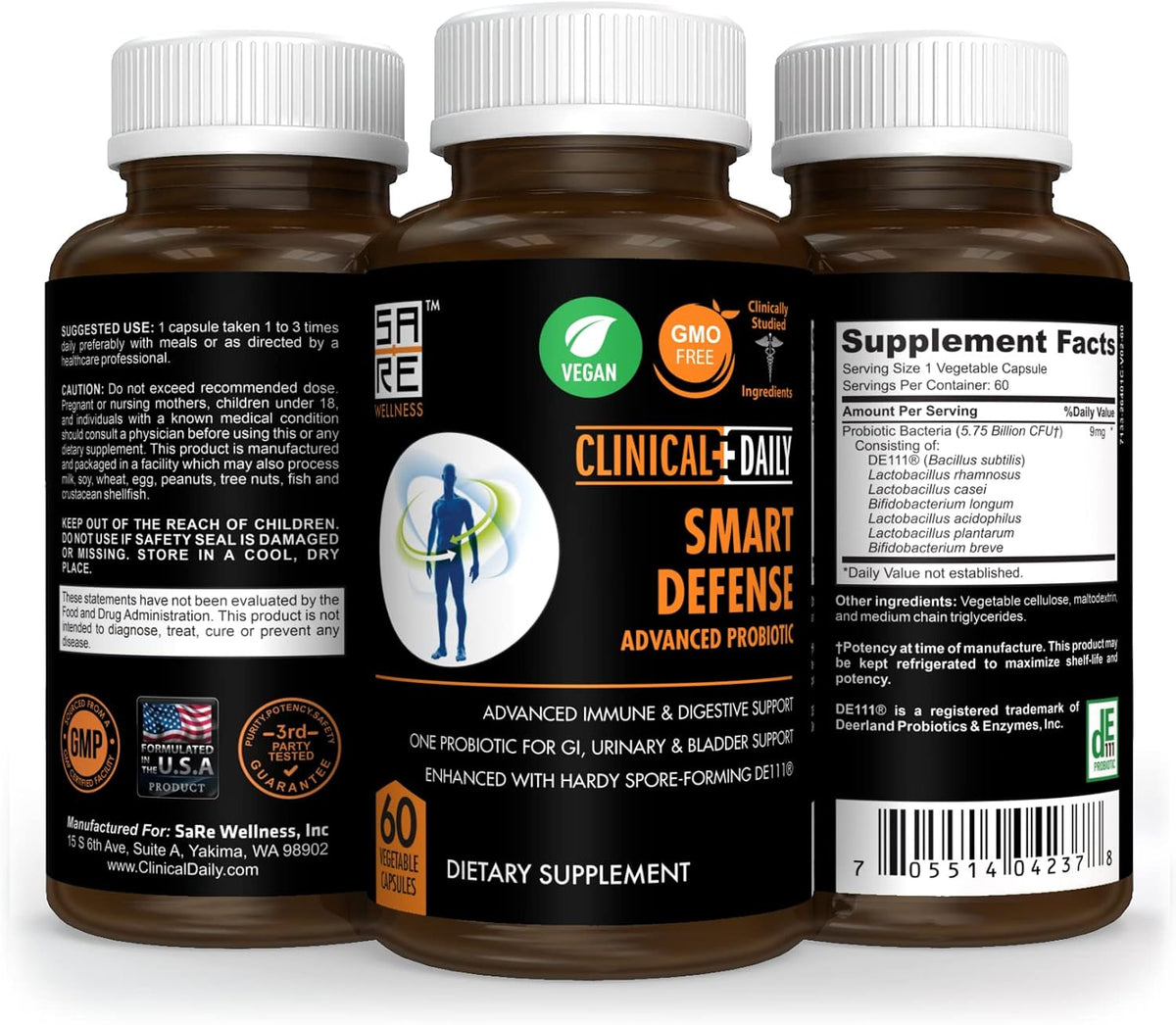 Clinical Daily Smart Defence Mega Spore Probiotic (60 Vegan Capsules) - görsel 2