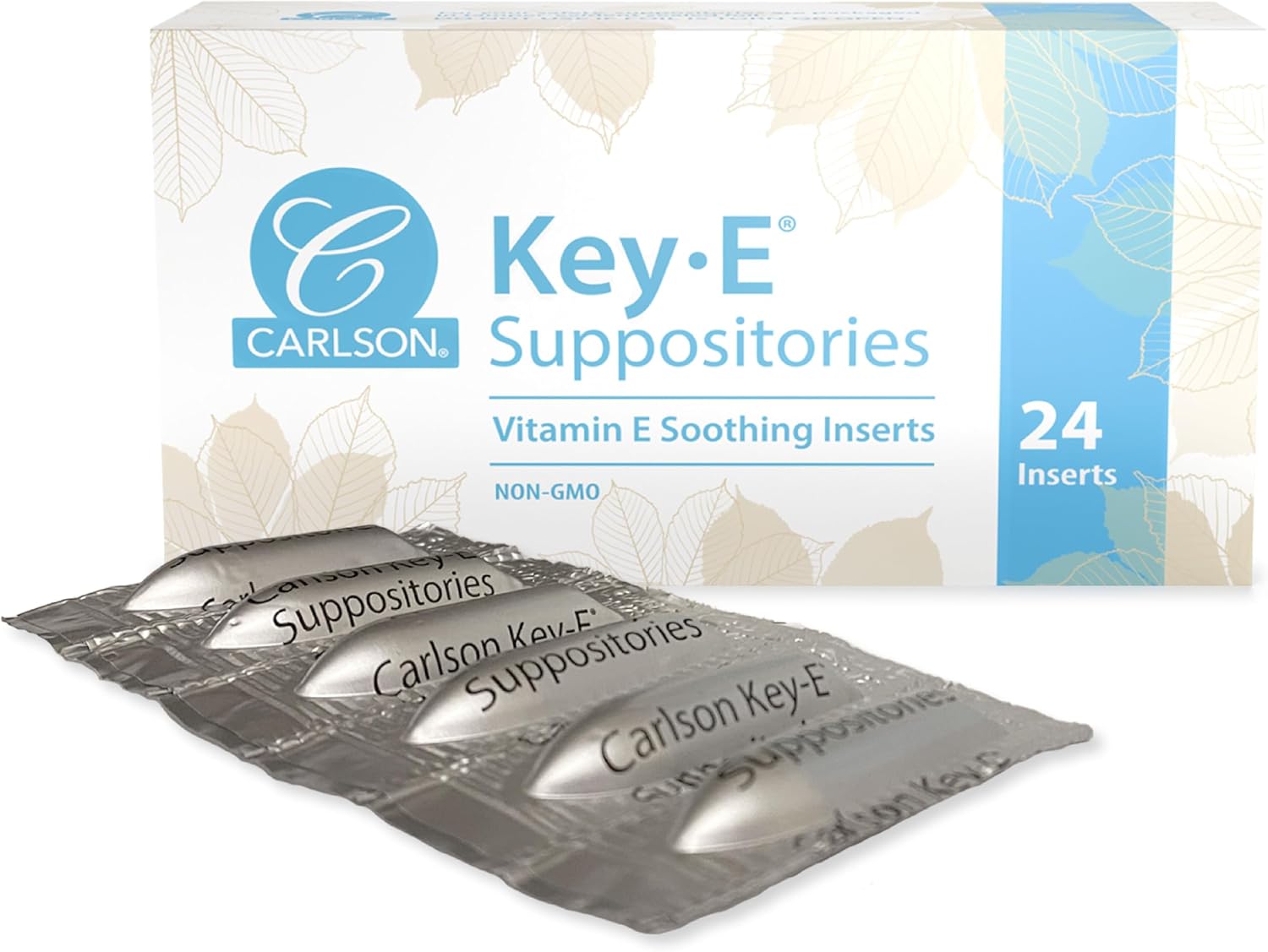 Carlson Key-E Vitamin E Suppositories, 30 IU, 24 Count - görsel 1