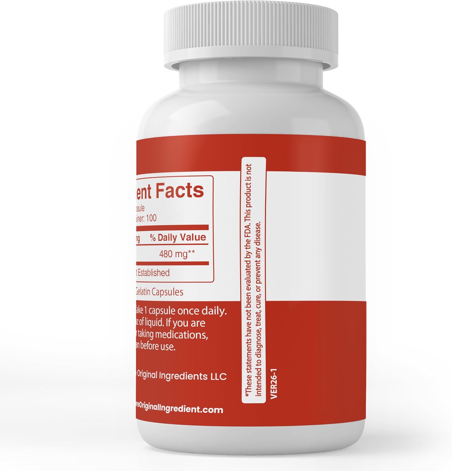 PURE ORIGINAL INGREDIENTS D-Ribose, 100 Capsules - Pure, No Additives - görsel 3