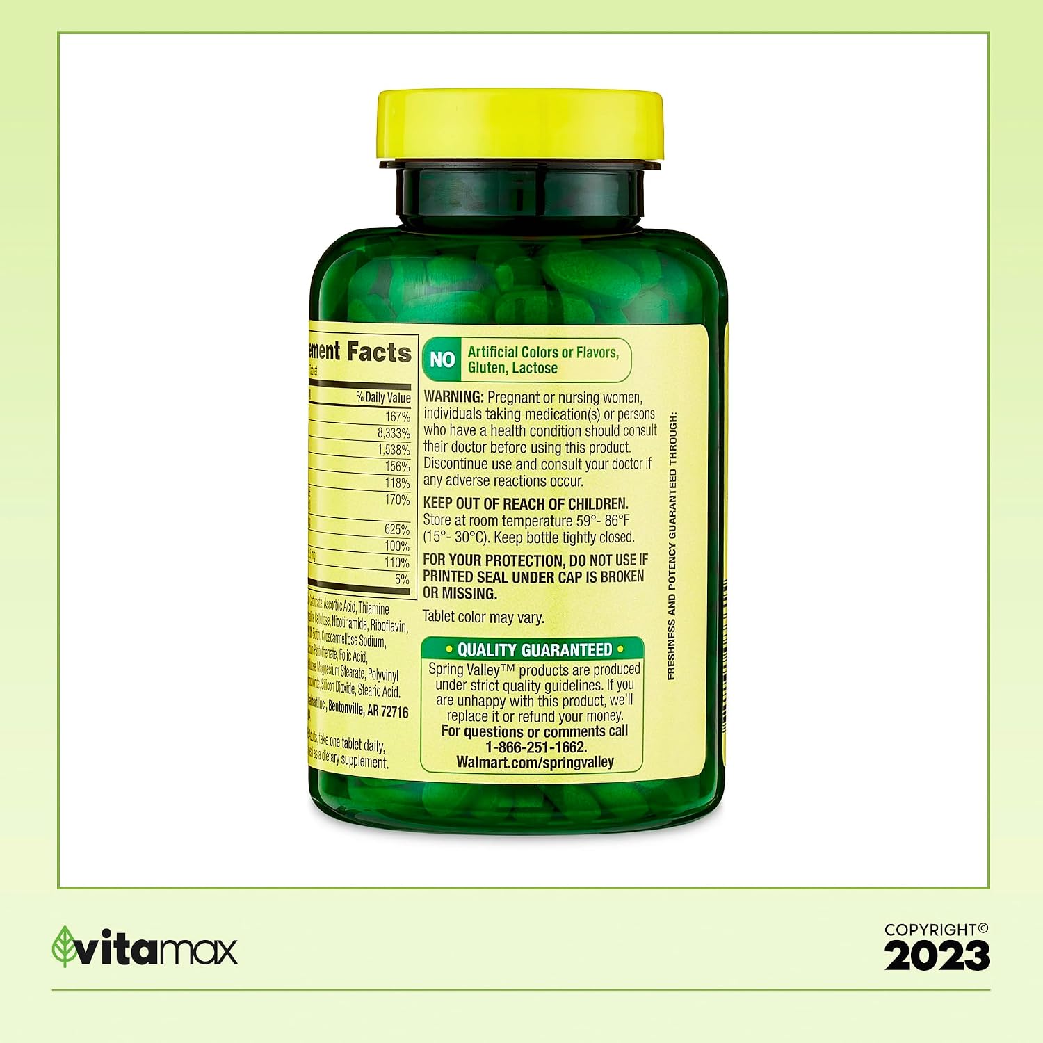 Sprin Val-Ley Super Vitamin B-Complex Tablets, 250 Count (Value Size) + Exclusive Vtmx Vitamin Guide - görsel 8