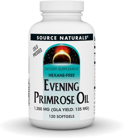 Source Naturals Evening Primrose Oil, Hexane Free, Cold-Pressed - 1350mg, 120 Softgels