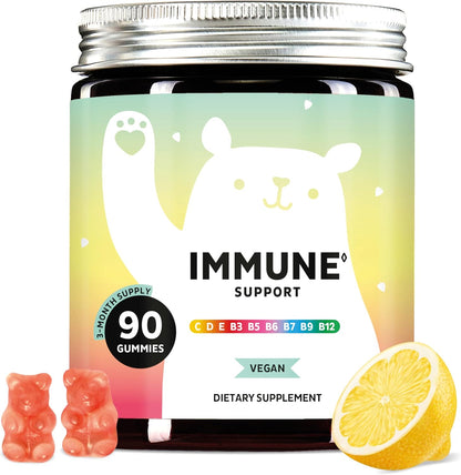Bears with Benefits Immune Support Gummies – Vitamin C, D, B6 & B12 – Daily Immune Boost – Vegan, Naturally Flavoured (90 Gummies)