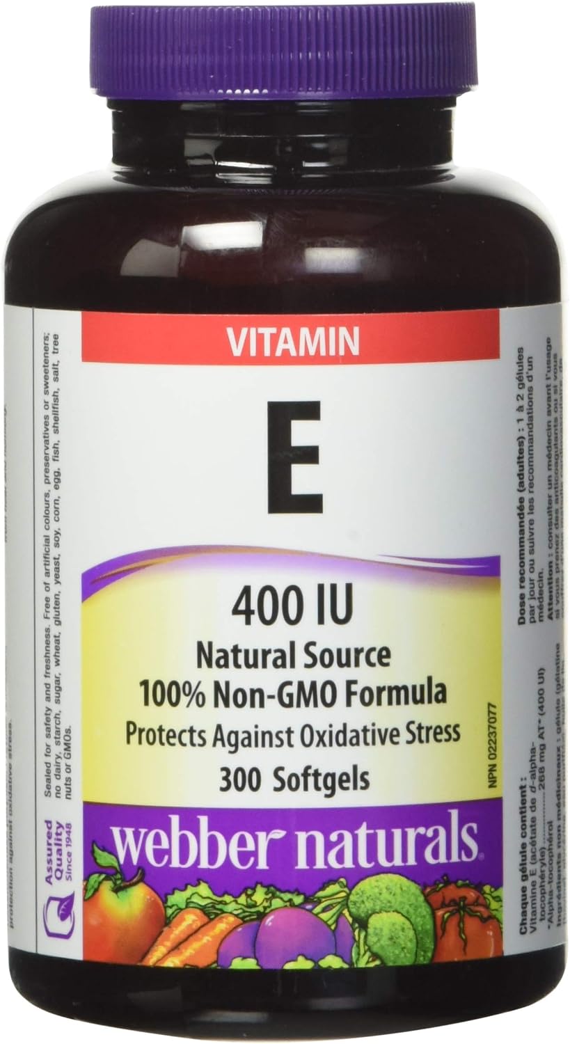 Webber Naturals Vitamin E, 400IU, 300 softgels - görsel 1
