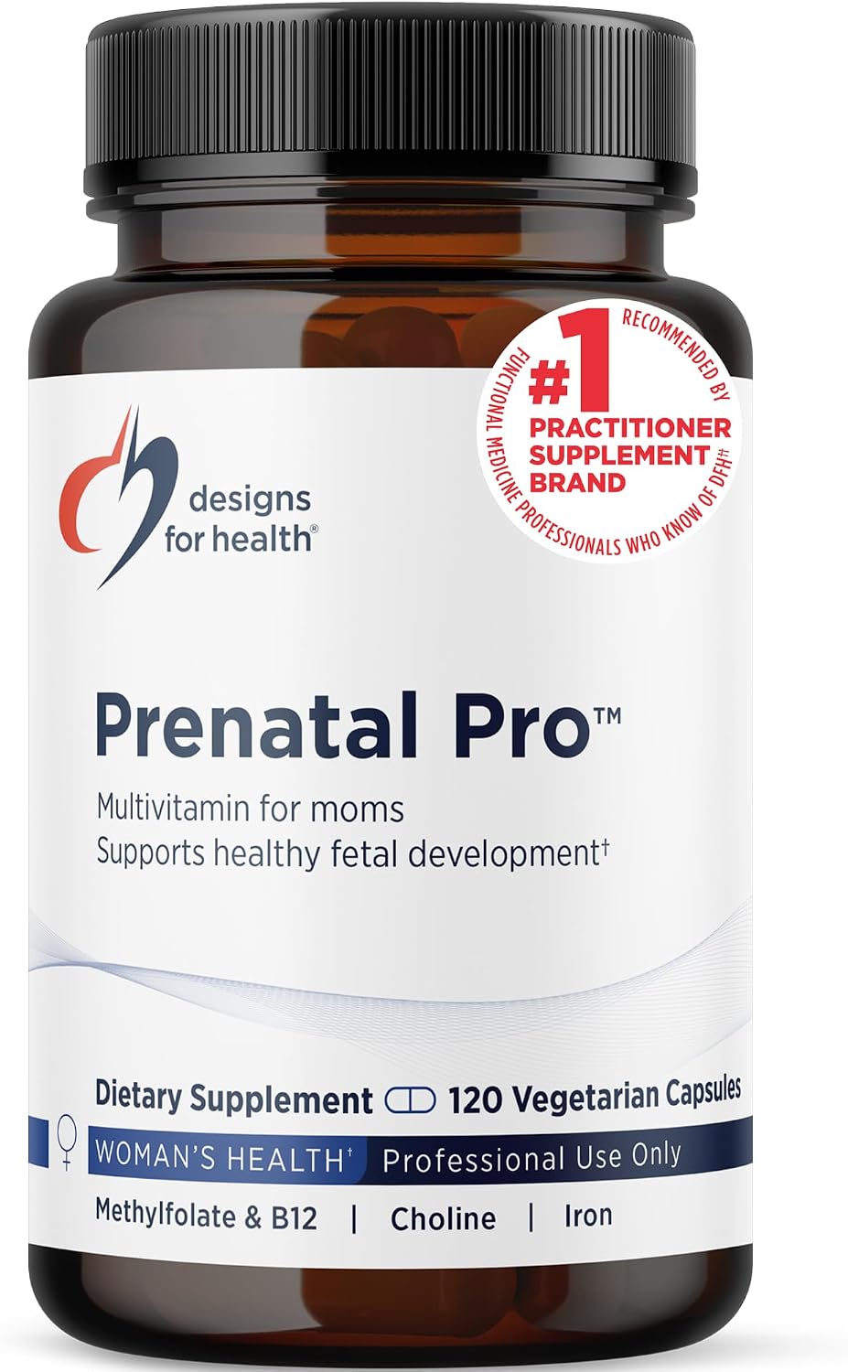 Designs for Health Prenatal Pro Methylated Multivitamin for Women (120 Capsules) - görsel 1