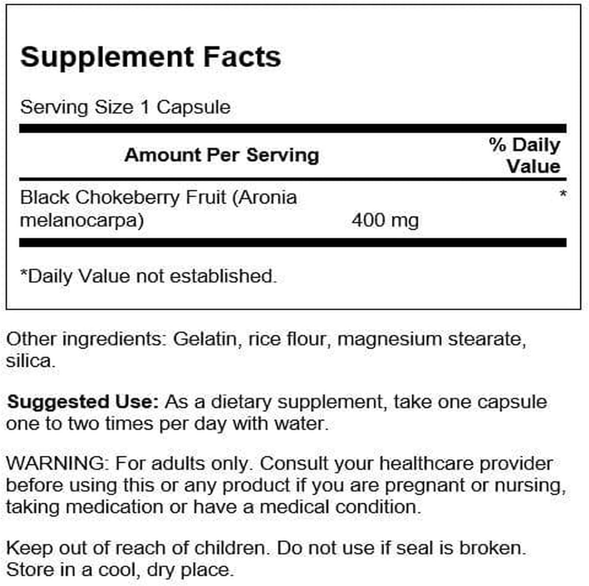 Swanson Full Spectrum Aronia (Chokeberry) 400 mg, 60 Capsules - görsel 2