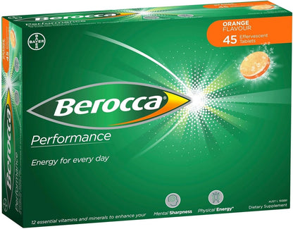 Berocca Orange Effervescent Tablets, 45 Tablets