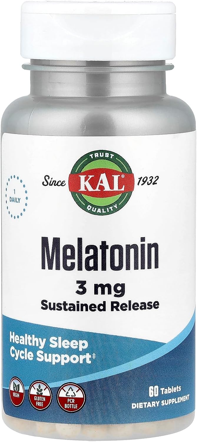 KAL Melatonin 3mg Fast Dissolve Sleep Aid with Vitamin B6 - görsel 8