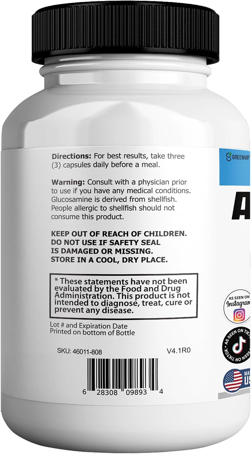 Arthrozince Max Extra Strength Joint Support – Glucosamine, Chondroitin, MSM, Boswellia, Turmeric – For Flexibility, Mobility & Comfort – 60 Capsules - görsel 5