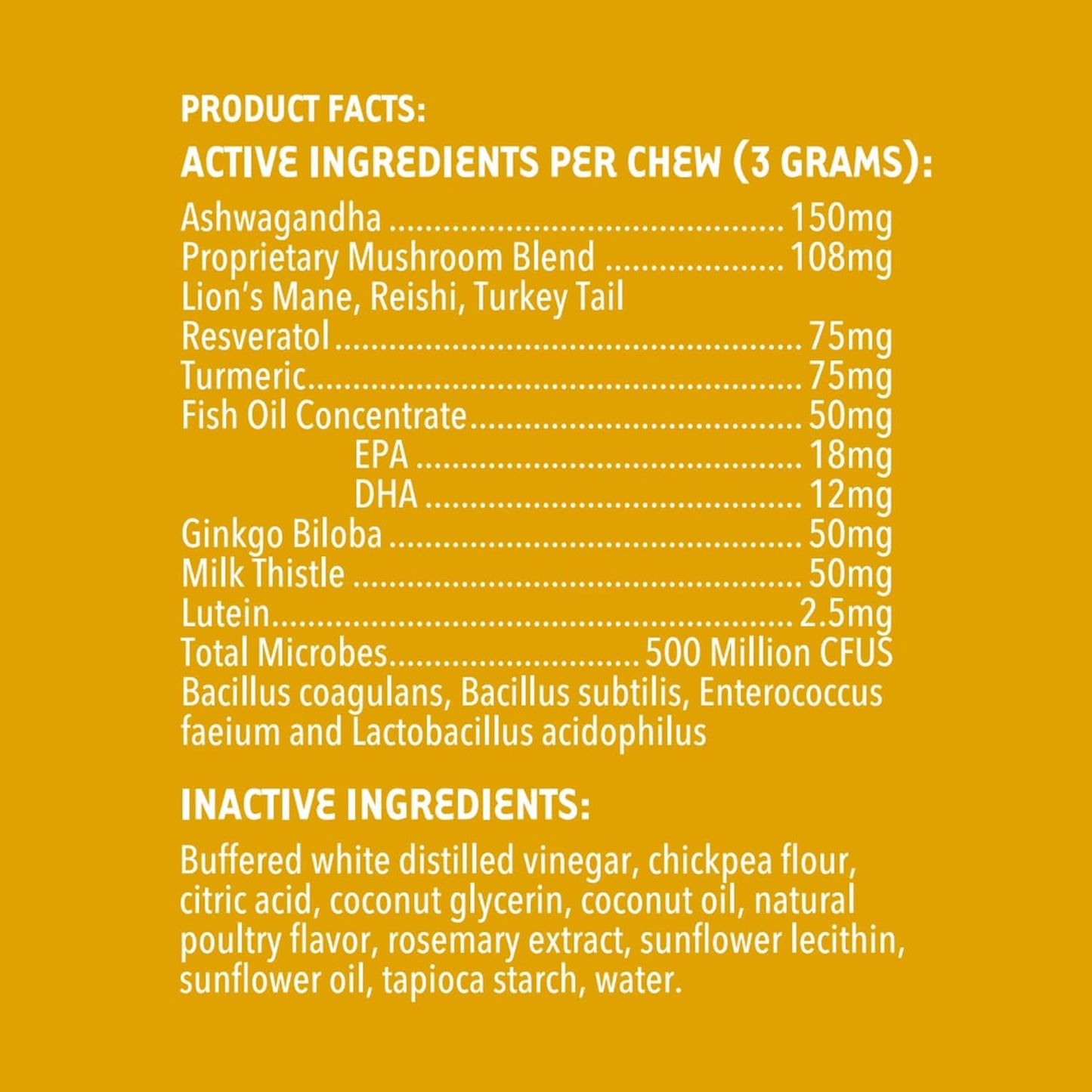 iHeartDogs Senior Super 7 Daily Dog Multivitamin - 7-in-1 Vitamin for Dogs Supports Anti-Ageing with Antioxidants, Probiotics, Lion's Mane, Turkey Tail, & Ashwagandha for Longevity & Cognitive Boost - görsel 6