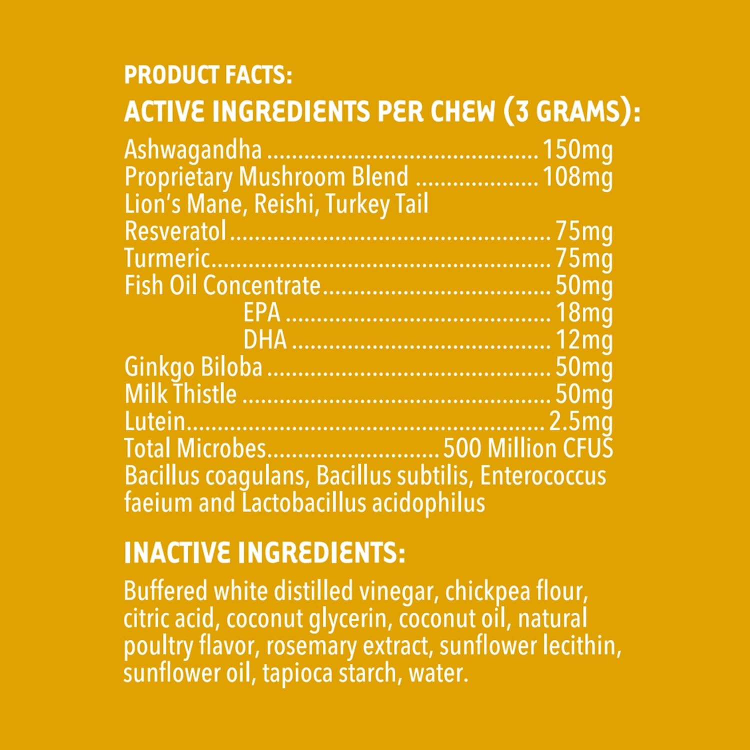 iHeartDogs Senior Super 7 Daily Dog Multivitamin - 7-in-1 Vitamin for Dogs Supports Anti-Ageing with Antioxidants, Probiotics, Lion's Mane, Turkey Tail, & Ashwagandha for Longevity & Cognitive Boost - görsel 6