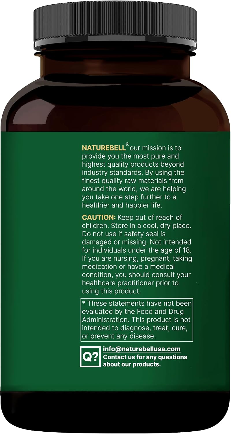 NatureBell Glutathione Supplement 2,000mg Per Serving, 240 Veggie Capsules – Reduced Glutathione, Master Antioxidant, Vegan & Non-GMO - görsel 8