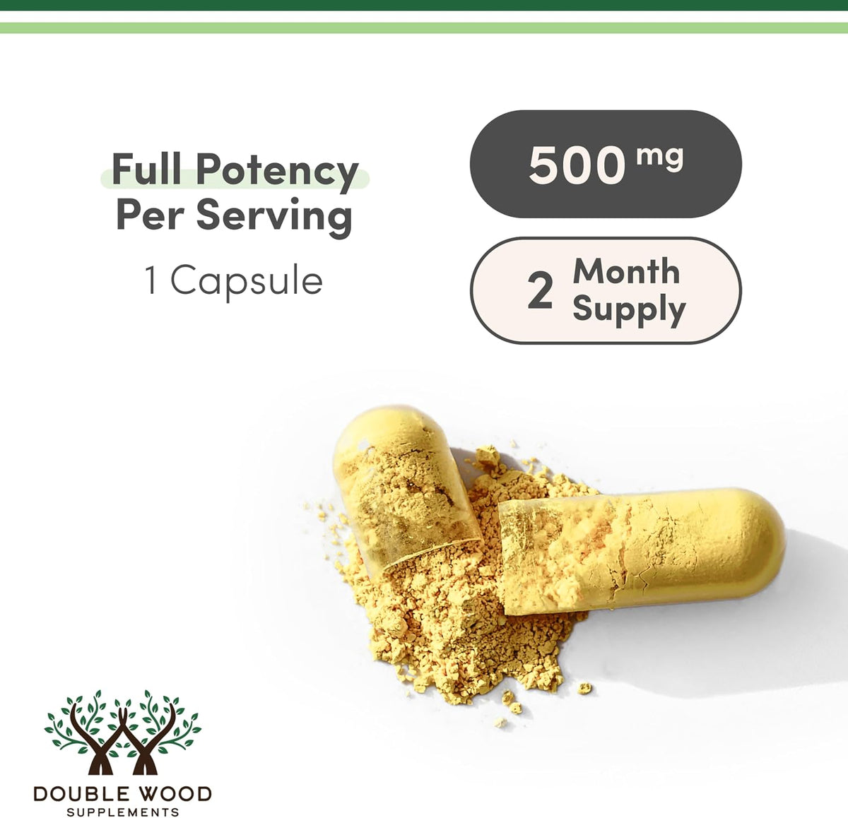 Double Wood Berberine Supplement 500 mg, 60 Capsules – High Purity 97% HCl, AMPK Activator - görsel 3