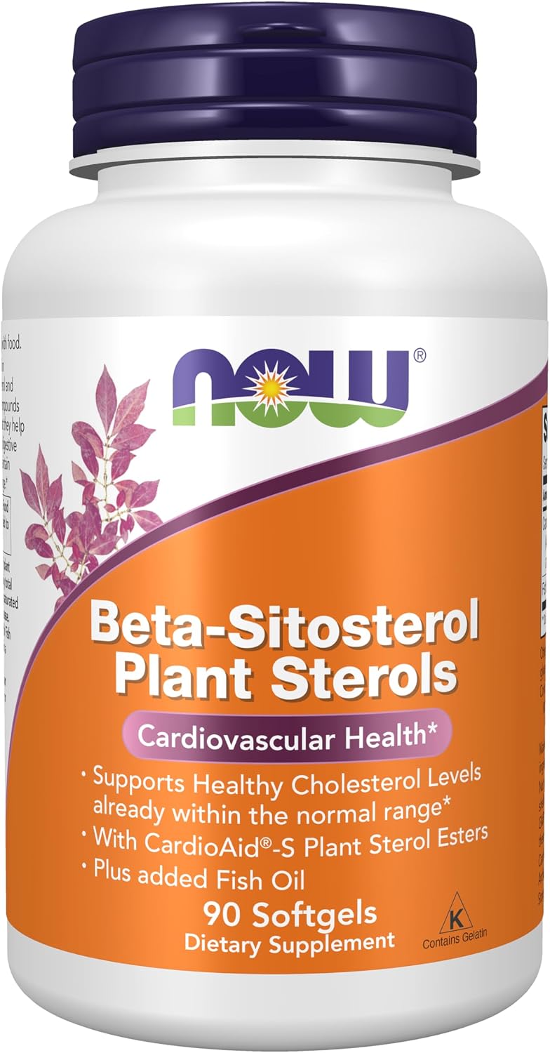 NOW Foods Supplements, Beta-Sitosterol Plant Sterols with CardioAid®-S Plant Sterol Esters and Added Fish Oil, 180 Softgels - görsel 10