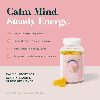 MAKE TIME Women's Rhodiola Gummies for Brain Health and Stress
