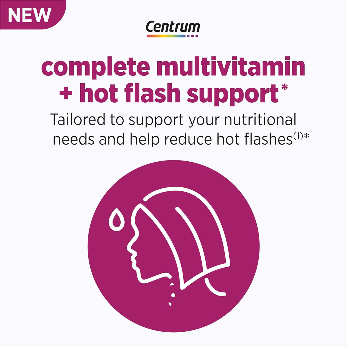 Centrum Complete Multivitamin Supplement + Hot Flush Support Menopause Support Tablets, 30 Tablets - görsel 2