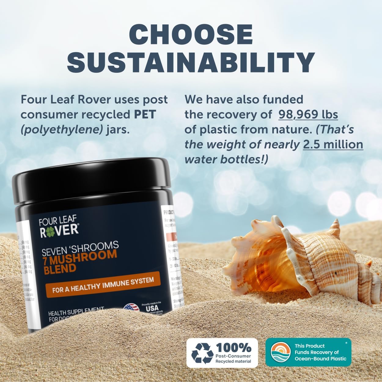 Four Leaf Rover Seven Shrooms Organic Mushroom Supplement for Dogs - görsel 9