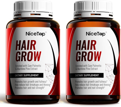 NiceTop Hair Growth Supplement for Women with Biotin & Saw Palmetto
