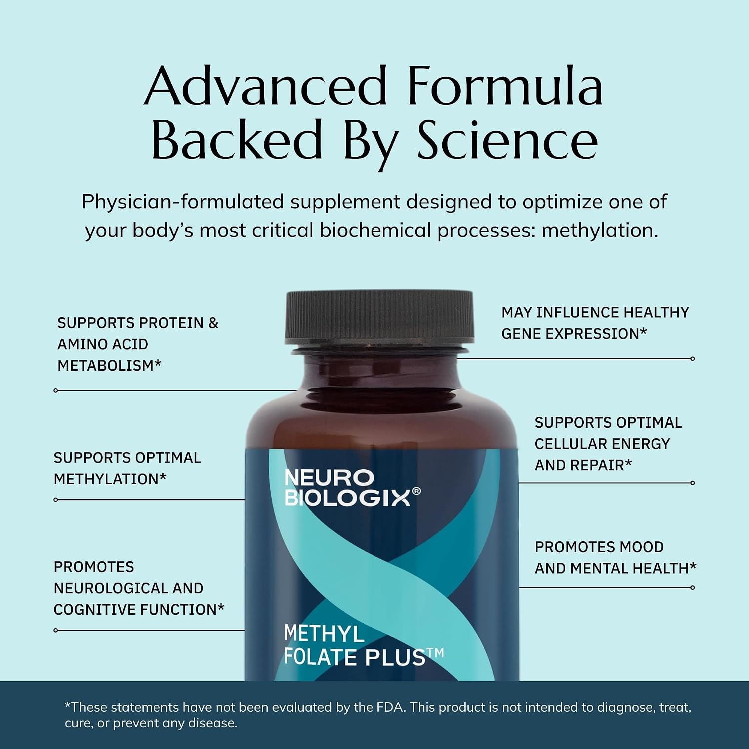 Neurobiologix Methyl Folate Plus, Advanced Blend of L-5 Methylfolate, Folinic Acid & B Vitamins, 90 Capsules - görsel 3